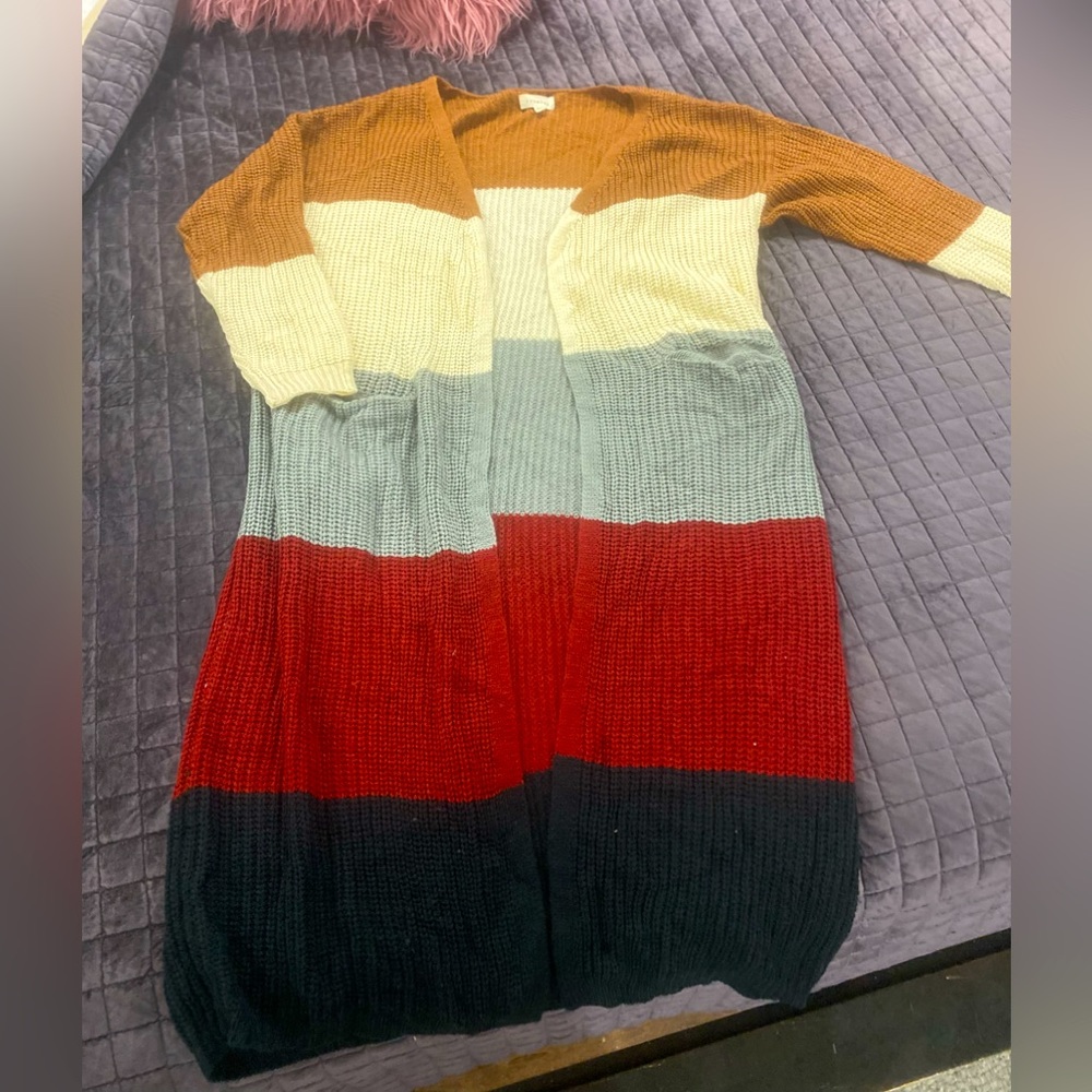 Color block duster euc